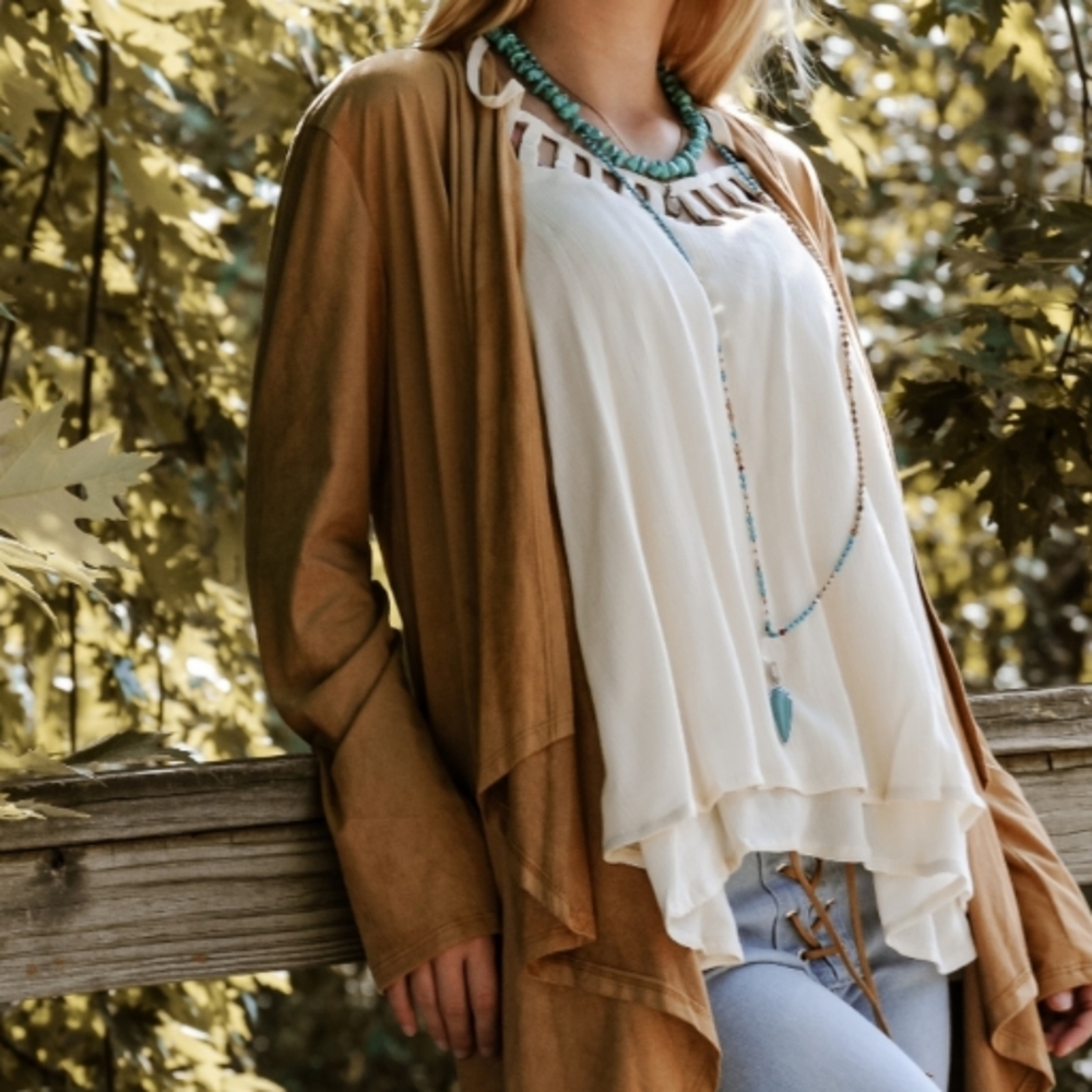 *** SOLD *** Soft Tan Cardigan